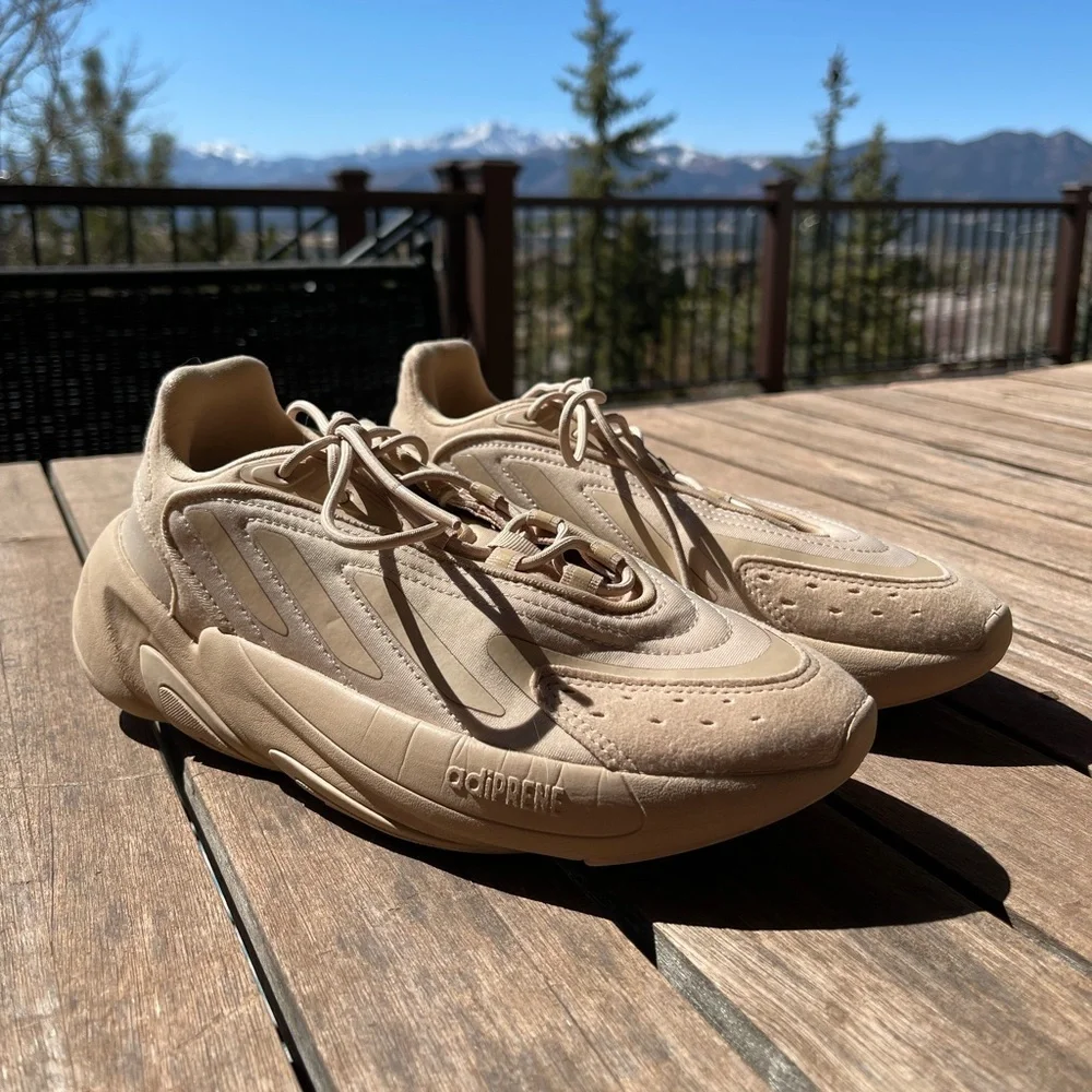 adidas Womens Ozelia Lace Up Sneakers Shoes Casual - Beige - Picture 1 of 10